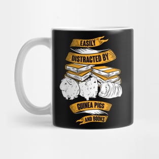 Easily Distracted By Guinea Pigs And Books Mug